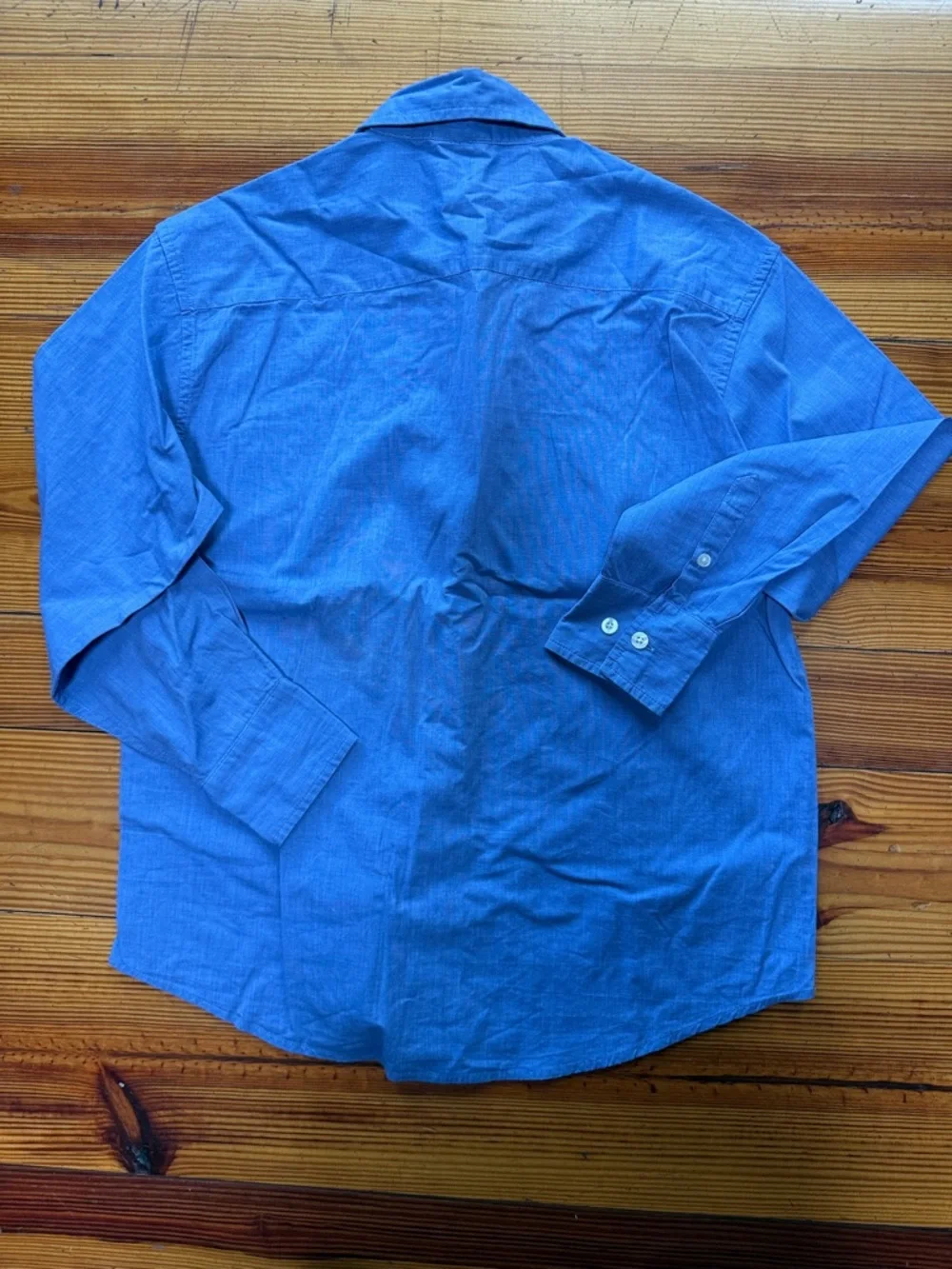 GAP Boy’s True Blue Long-Sleeve Button Shirt
